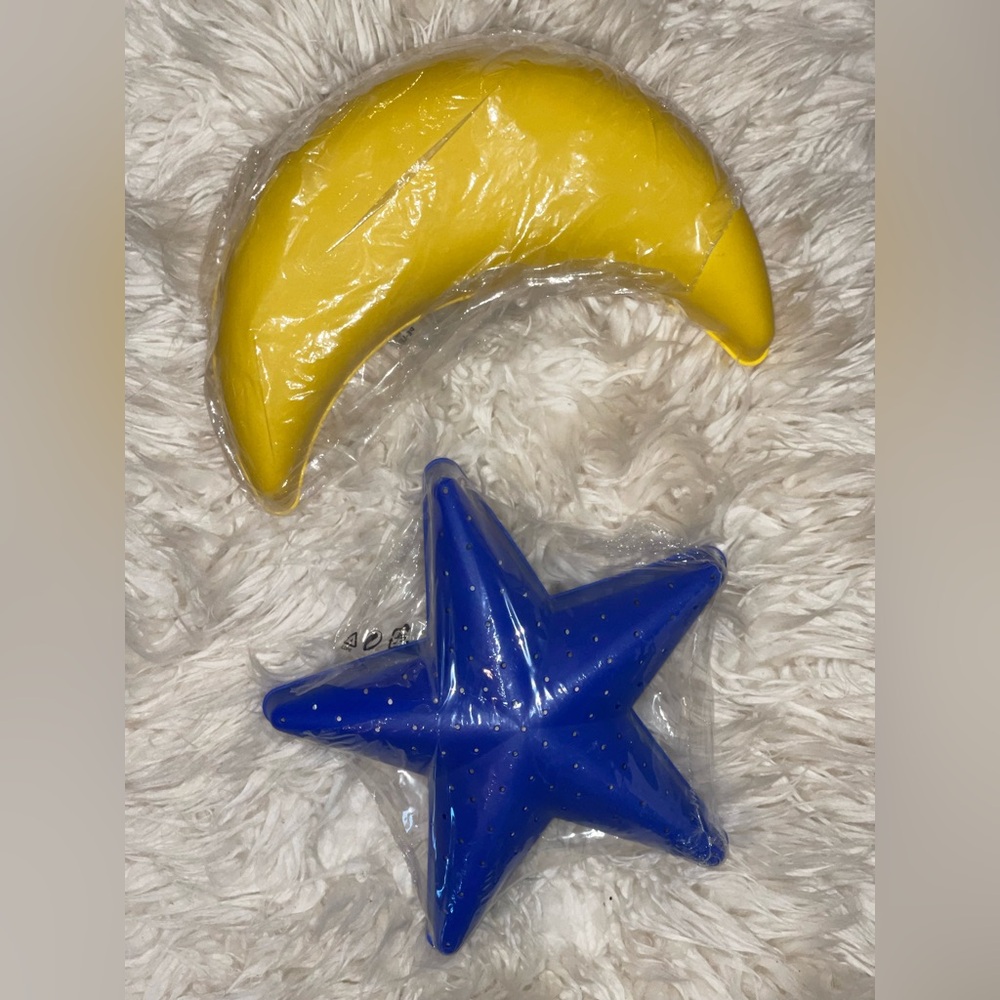 Ikea Yellow Moon and Blue Star Home Accent Set